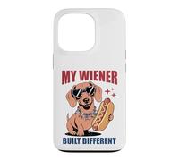 Funny Hotdog Teckel My Wiener Built Different Hot Dog Coque pour iPhone 13 Pro