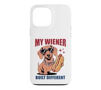 Funny Hotdog Teckel My Wiener Built Different Hot Dog Coque pour iPhone 13 Pro Max