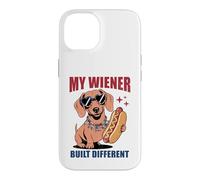 Funny Hotdog Teckel My Wiener Built Different Hot Dog Coque pour iPhone 14