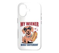 Funny Hotdog Teckel My Wiener Built Different Hot Dog Coque pour iPhone 17