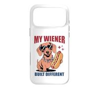 Funny Hotdog Teckel My Wiener Built Different Hot Dog Coque pour iPhone 17 Pro Max
