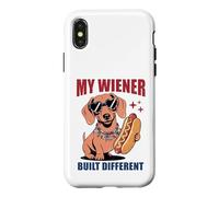 Funny Hotdog Teckel My Wiener Built Different Hot Dog Coque pour iPhone X/XS