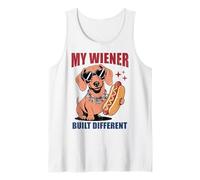 Funny Hotdog Teckel My Wiener Built Different Hot Dog Débardeur