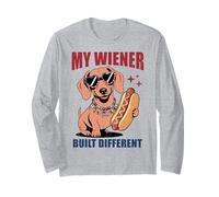Funny Hotdog Teckel My Wiener Built Different Hot Dog Manche Longue