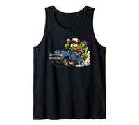 Funny Hotrod Monster Retro Style Pickup Truck Cartoon Débardeur