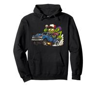 Funny Hotrod Monster Retro Style Pickup Truck Cartoon Sweat à Capuche