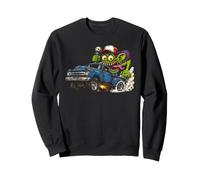 Funny Hotrod Monster Retro Style Pickup Truck Cartoon Sweatshirt