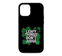 Funny Houseplant Lover Leafy Things Don't Judge Coque pour iPhone 12/12 Pro