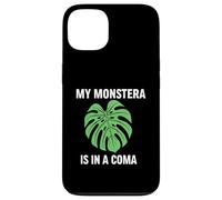 Funny Houseplant Mom My Monstera is in A Coma Coque pour iPhone 13