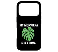 Funny Houseplant Mom My Monstera is in A Coma Coque pour iPhone 17 Pro