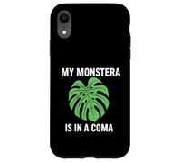 Funny Houseplant Mom My Monstera is in A Coma Coque pour iPhone XR