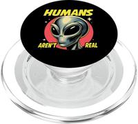 Funny Humans are Not Real Cute Alien UFO PopSockets PopGrip pour MagSafe