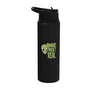 Funny Humans Are Not Real Sarcastic Sci Fi Space Alien Memes Stainless Steel Insulated Water Bottle