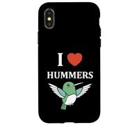 Funny Hummingbird Quote i Love hummers Coque pour iPhone X/XS