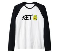 Funny Humor Avocado Keto Graphic T-Shirt, Avocado Keto Diet Manche Raglan
