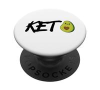 Funny Humor Avocado Keto Graphic T-Shirt, Avocado Keto Diet PopSockets PopGrip Adhésif