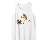Funny Husky Halloween Steal Bone Skeleton Chase Spooky Husky Débardeur