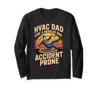 Funny HVAC Dad Like a Regular Dad Accident Prone Manche Longue