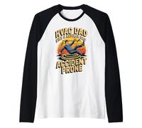 Funny HVAC Dad Like a Regular Dad Accident Prone Manche Raglan