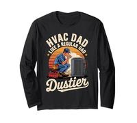 Funny HVAC Dad Like a Regular Dad but Dustier Manche Longue