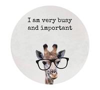 Funny I am Very Busy and Important Tapis de souris inspirant avec base en caoutchouc antidérapant pour la maison, le bureau, le dortoir, le bureau, les cadeaux positifs pour les amateurs de girafe