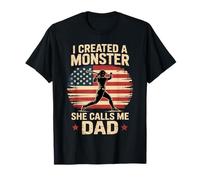 Funny I Created a Monster Softball Dad Vintage Quote T-Shirt