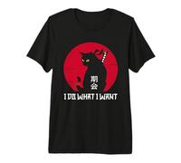 Funny I do What I Want Cat - Anime Japonais Cat Kitten Lover T-Shirt Haut de Gamme