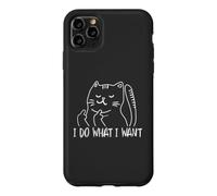 Funny I do What I Want Cat Flipping The Bird Offensive Coque pour iPhone 11 Pro Max