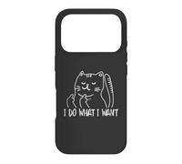 Funny I do What I Want Cat Flipping The Bird Offensive Coque pour iPhone 17 Pro
