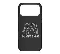 Funny I do What I Want Cat Flipping The Bird Offensive Coque pour iPhone 17 Pro Max