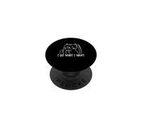Funny I do What I Want Cat Flipping The Bird Offensive PopSockets PopGrip Adhésif