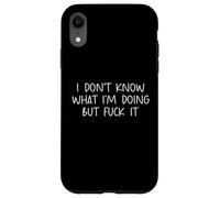 Funny I Don't Know What Im Doing Humor Dad Jokes Graphic Coque pour iPhone XR