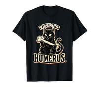 Funny I Find This Bone Funny Cat Anatomy Squelette Pun T-Shirt