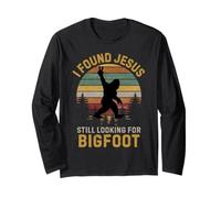 Funny I Found Jesus Still Looking Bigfoot Christian Manche Longue
