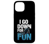 Funny I Go Down for Fun, plongée sous-Marine, Amoureux de l'océan Coque pour iPhone 15