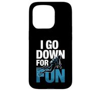 Funny I Go Down for Fun, plongée sous-Marine, Amoureux de l'océan Coque pour iPhone 15 Pro