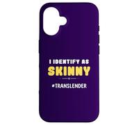 Funny I Identify As Skinny Jokes Sayings Humorous Sayings Coque pour iPhone 16