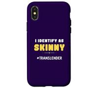Funny I Identify As Skinny Jokes Sayings Humorous Sayings Coque pour iPhone X/XS