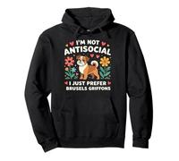 Funny I Just Prefer Brussels Griffons Dog Love Retro Vintage Sweat à Capuche