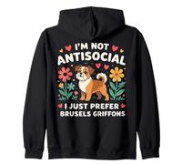 Funny I Just Prefer Brussels Griffons Dog Love Retro Vintage Sweat à Capuche