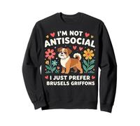 Funny I Just Prefer Brussels Griffons Dog Love Retro Vintage Sweatshirt