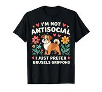 Funny I Just Prefer Brussels Griffons Dog Love Retro Vintage T-Shirt