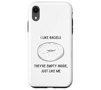 Funny I Like Bagels They Empty Inside Just Like Me Coque pour iPhone XR