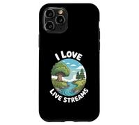 Funny I Love Live Streams Nature River Humour Dire Coque pour iPhone 11 Pro