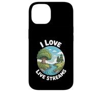 Funny I Love Live Streams Nature River Humour Dire Coque pour iPhone 14