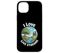 Funny I Love Live Streams Nature River Humour Dire Coque pour iPhone 14 Plus