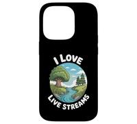 Funny I Love Live Streams Nature River Humour Dire Coque pour iPhone 14 Pro