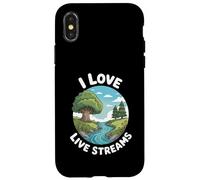 Funny I Love Live Streams Nature River Humour Dire Coque pour iPhone X/XS
