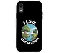 Funny I Love Live Streams Nature River Humour Dire Coque pour iPhone XR