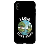 Funny I Love Live Streams Nature River Humour Dire Coque pour iPhone XS Max